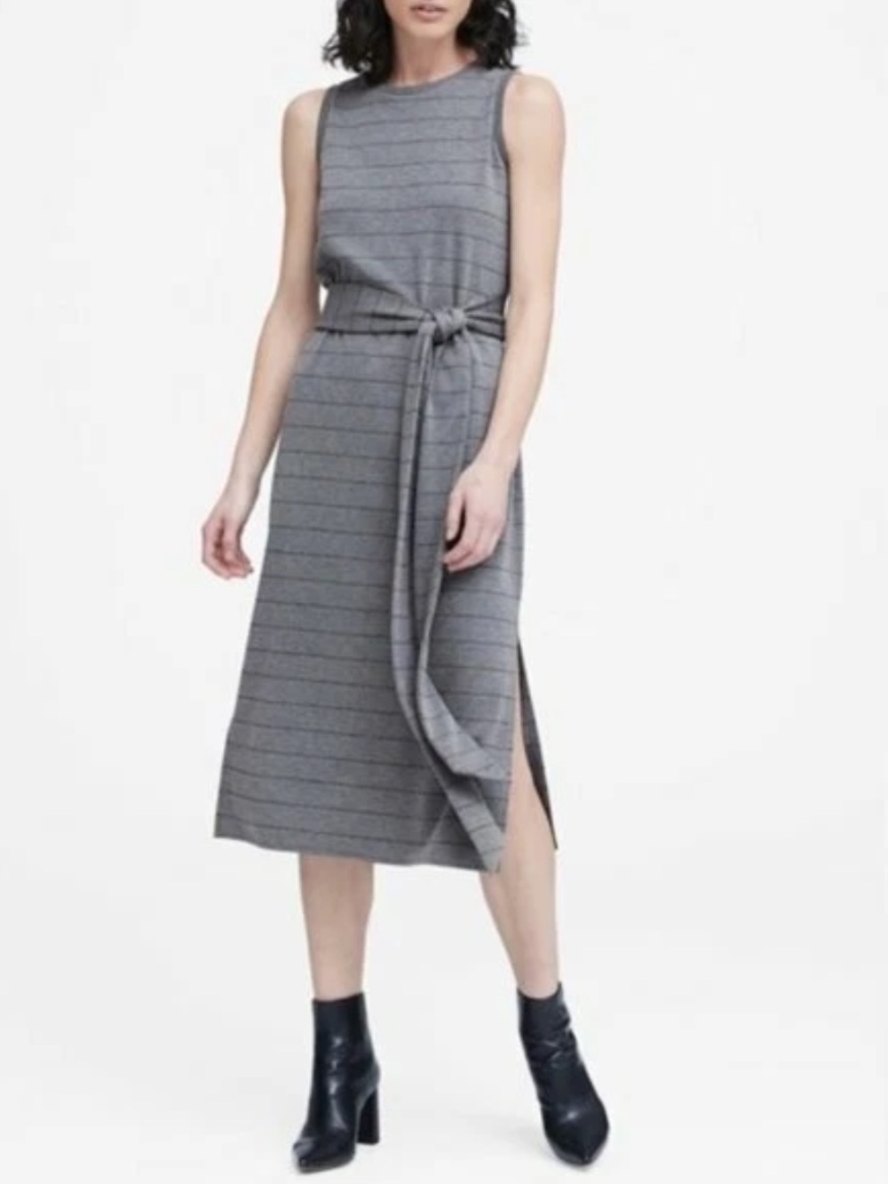 Banana Republic Sleeveless Striped Belted Dress Size XS